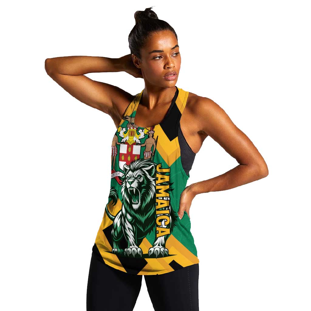 Jumieka Women Racerback Tank Lion With Coat Of Arms