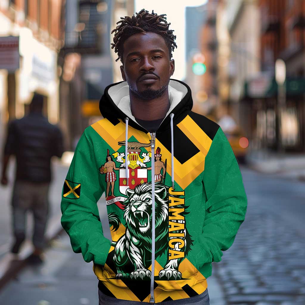 Jumieka Zip Hoodie Lion With Coat Of Arms