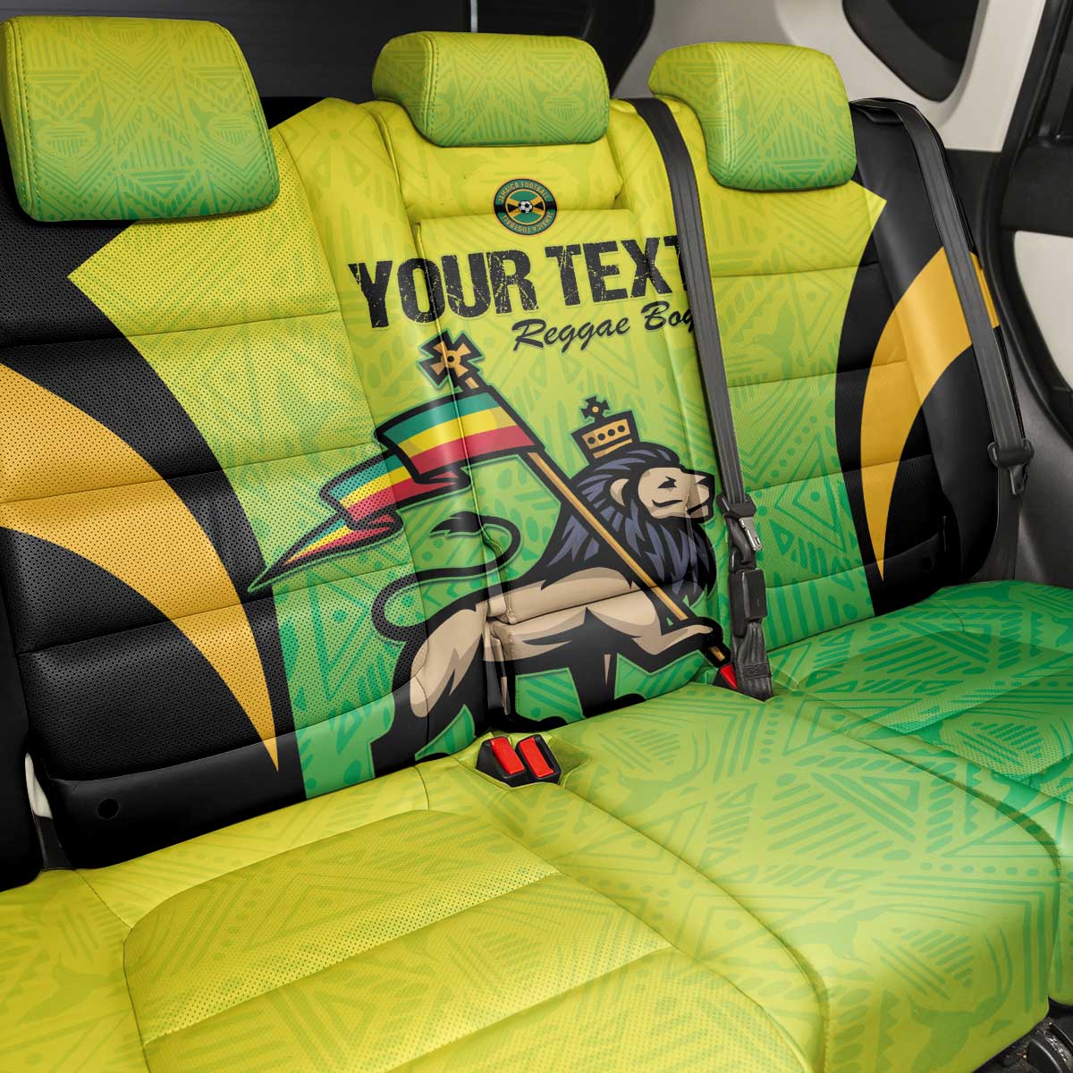 Custom Jamaica Football Back Car Seat Cover Go Champions