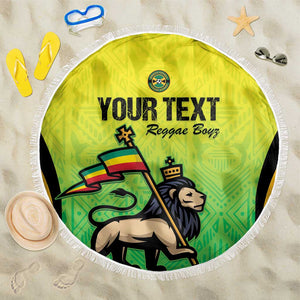 Custom Jamaica Football Beach Blanket Go Champions