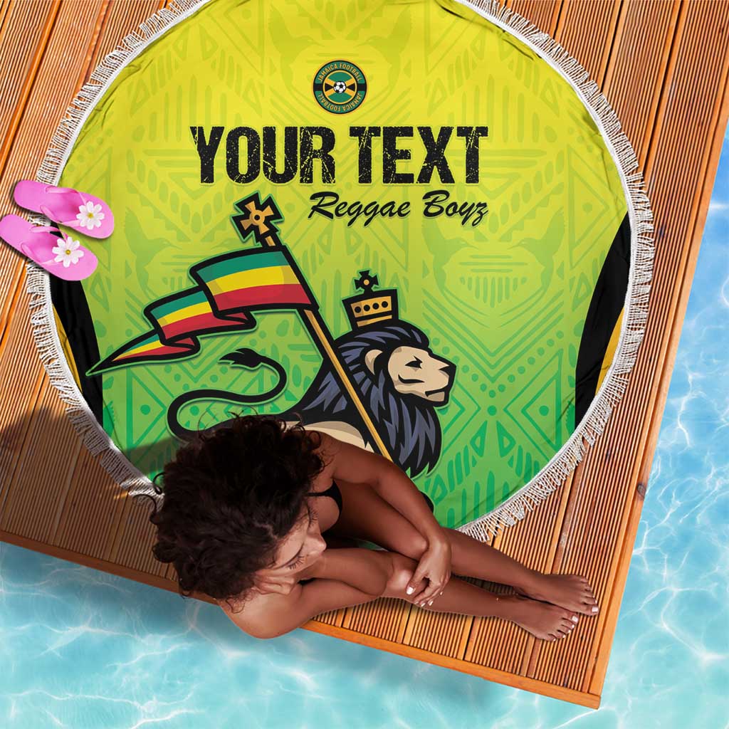 Custom Jamaica Football Beach Blanket Go Champions