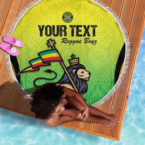 Custom Jamaica Football Beach Blanket Go Champions