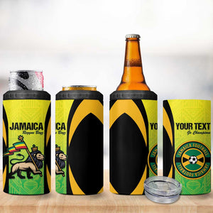 Custom Jamaica Football 4 in 1 Can Cooler Tumbler Go Champions