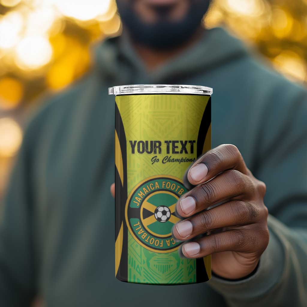Custom Jamaica Football 4 in 1 Can Cooler Tumbler Go Champions