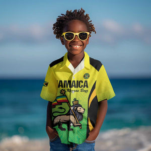 Custom Jamaica Football Kid Hawaiian Shirt Go Champions