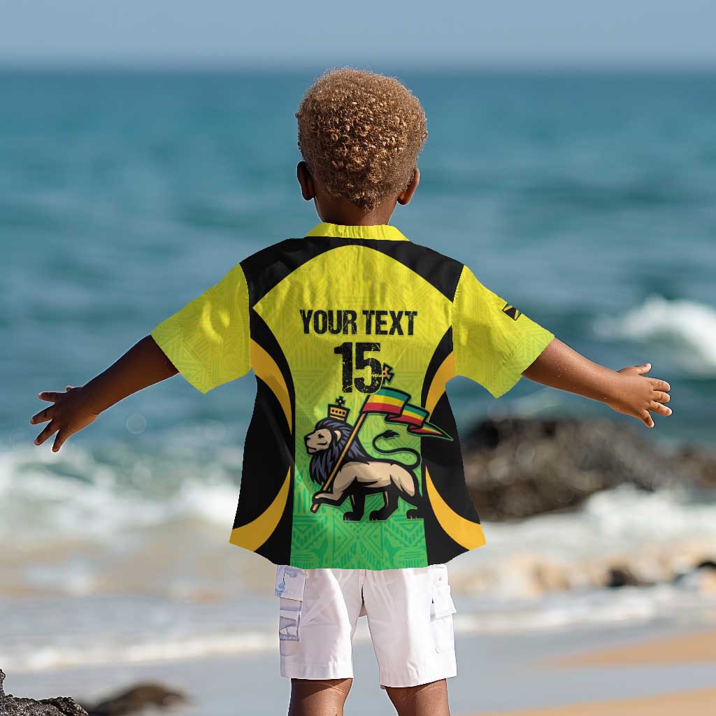 Custom Jamaica Football Kid Hawaiian Shirt Go Champions