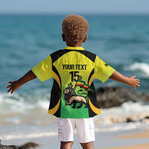 Custom Jamaica Football Kid Hawaiian Shirt Go Champions
