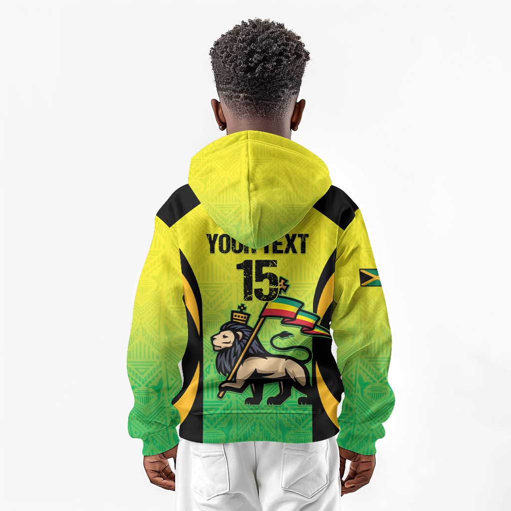 Custom Jamaica Football Kid Hoodie Go Champions