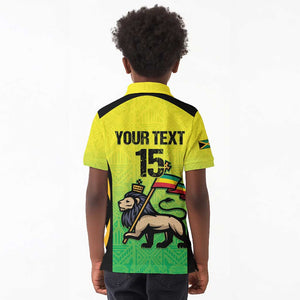 Custom Jamaica Football Kid Polo Shirt Go Champions