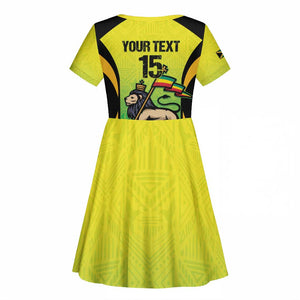 Custom Jamaica Football Kid Short Sleeve Dress Go Champions