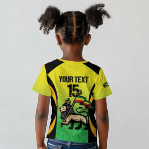 Custom Jamaica Football Kid T shirt Go Champions