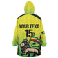 Custom Jamaica Football Kid Wearable Blanket Hoodie Go Champions
