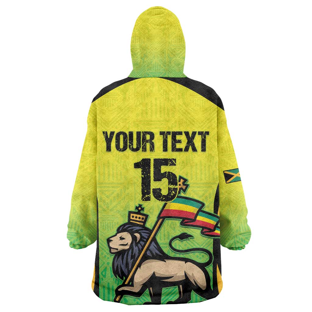 Custom Jamaica Football Kid Wearable Blanket Hoodie Go Champions