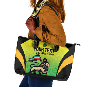 Custom Jamaica Football Leather Tote Bag Go Champions