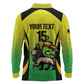 Custom Jamaica Football Long Sleeve Polo Shirt Go Champions