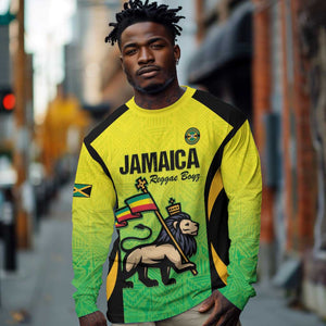 Custom Jamaica Football Long Sleeve Shirt Go Champions