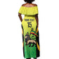 Custom Jamaica Football Off Shoulder Maxi Dress Go Champions