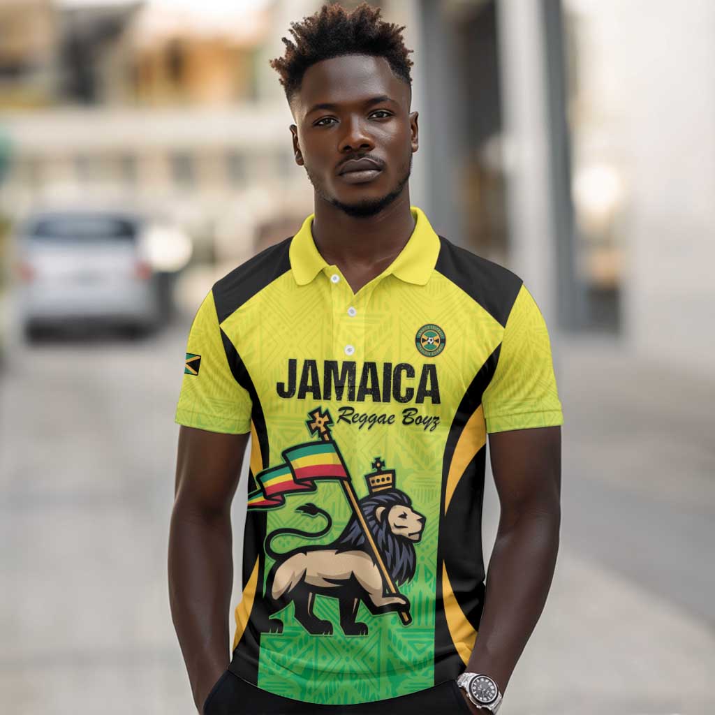 Custom Jamaica Football Polo Shirt Go Champions
