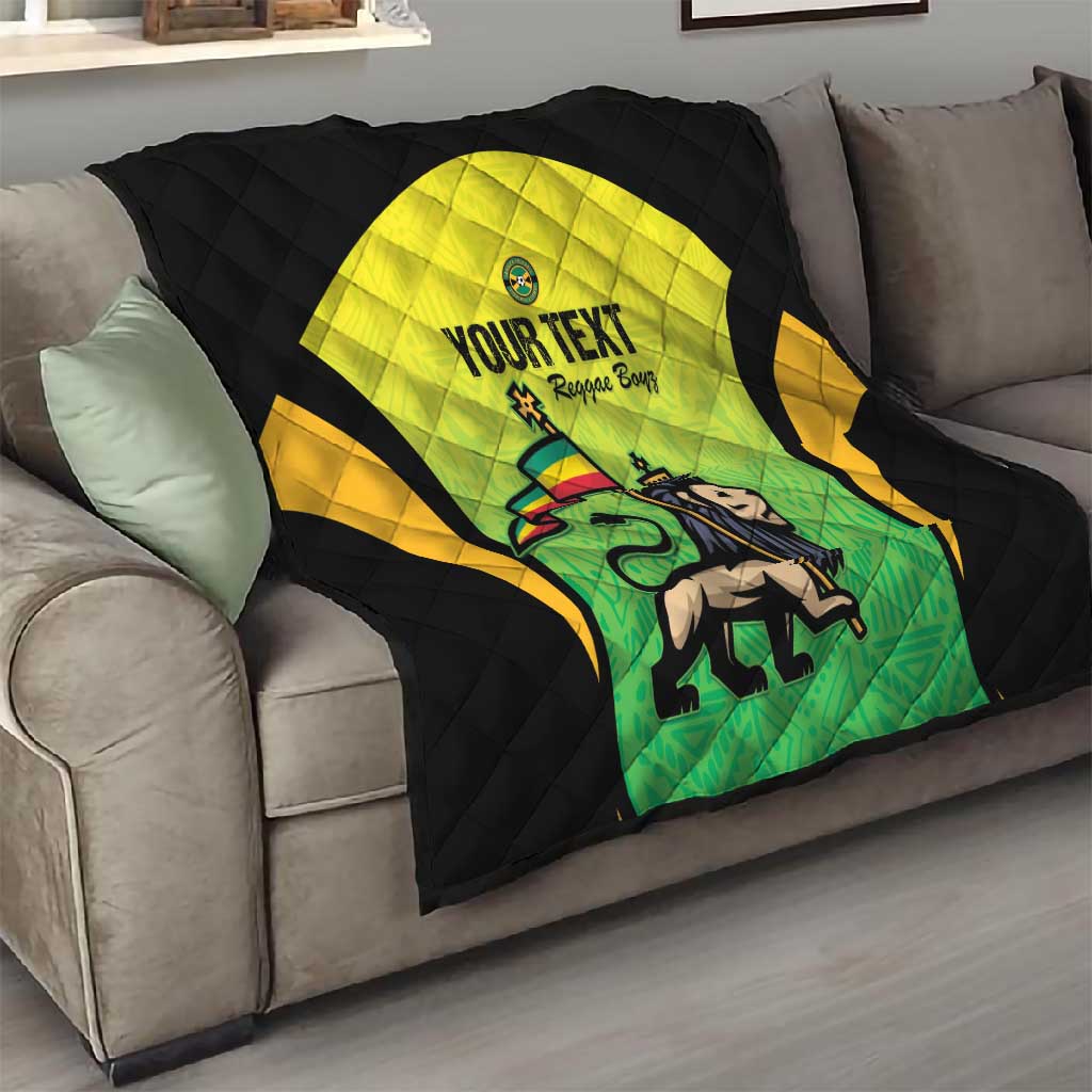 Custom Jamaica Football Quilt Go Champions