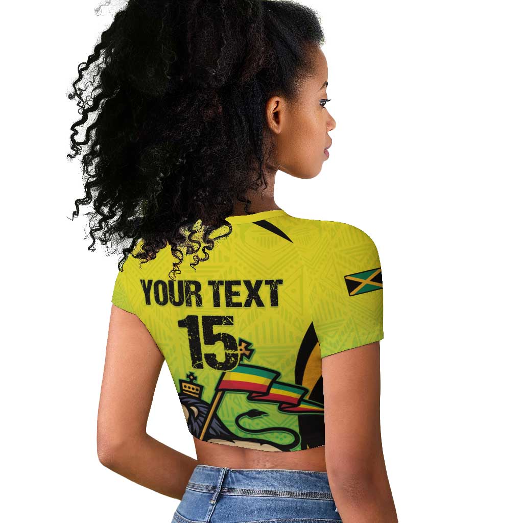 Custom Jamaica Football Raglan Cropped T shirt Go Champions