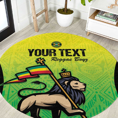Custom Jamaica Football Round Carpet Go Champions