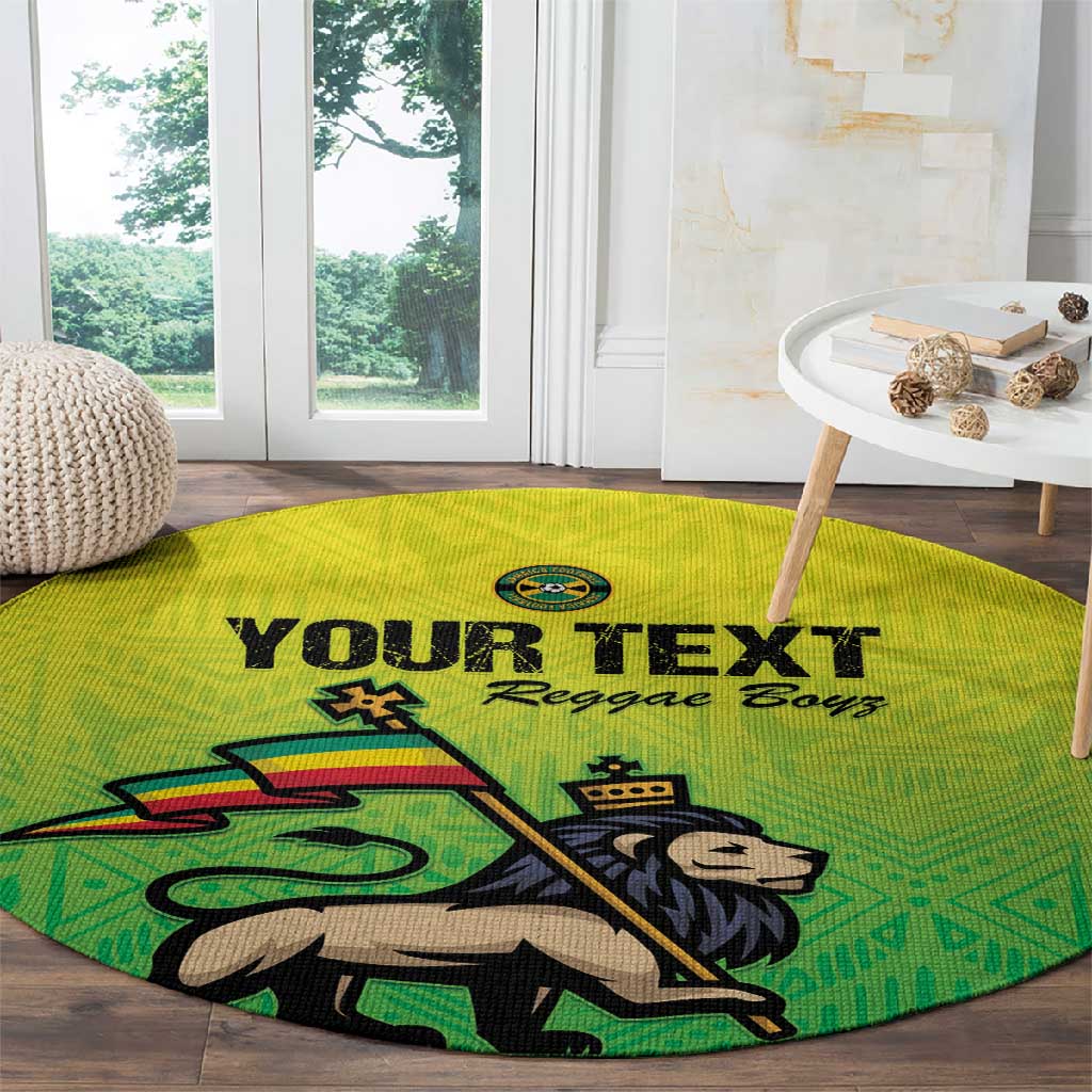 Custom Jamaica Football Round Carpet Go Champions
