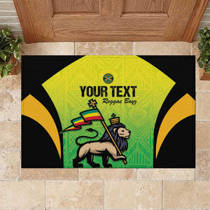 Custom Jamaica Football Rubber Doormat Go Champions
