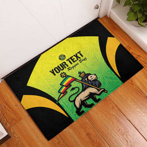 Custom Jamaica Football Rubber Doormat Go Champions