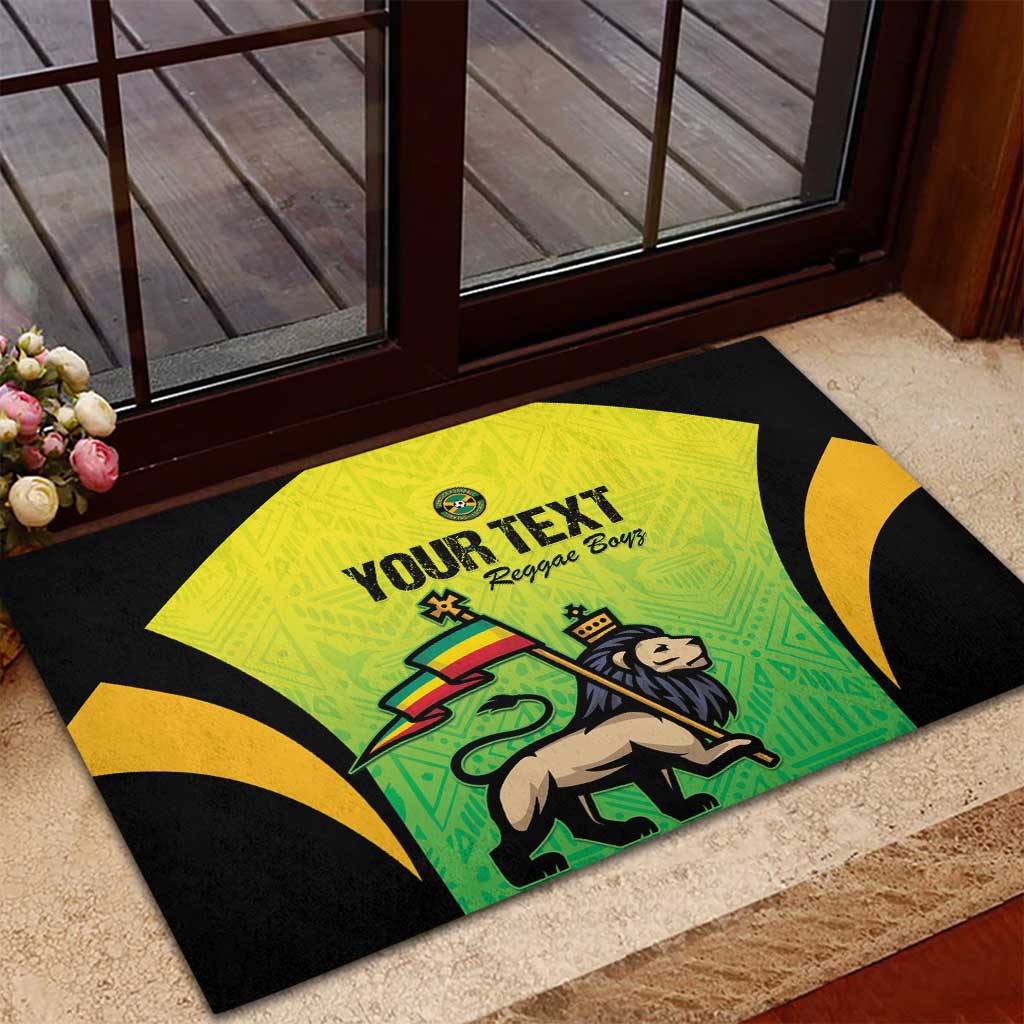 Custom Jamaica Football Rubber Doormat Go Champions