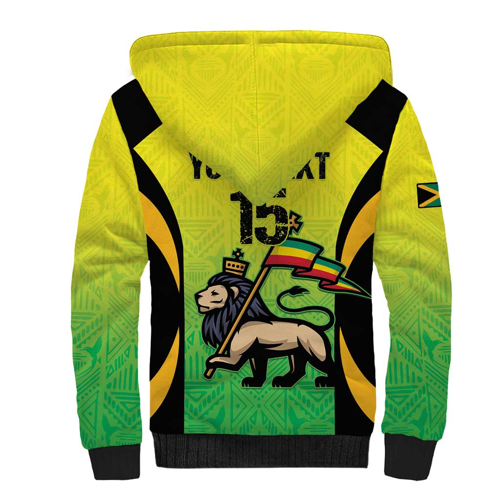 Custom Jamaica Football Sherpa Hoodie Go Champions