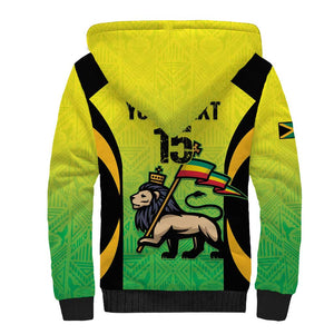 Custom Jamaica Football Sherpa Hoodie Go Champions