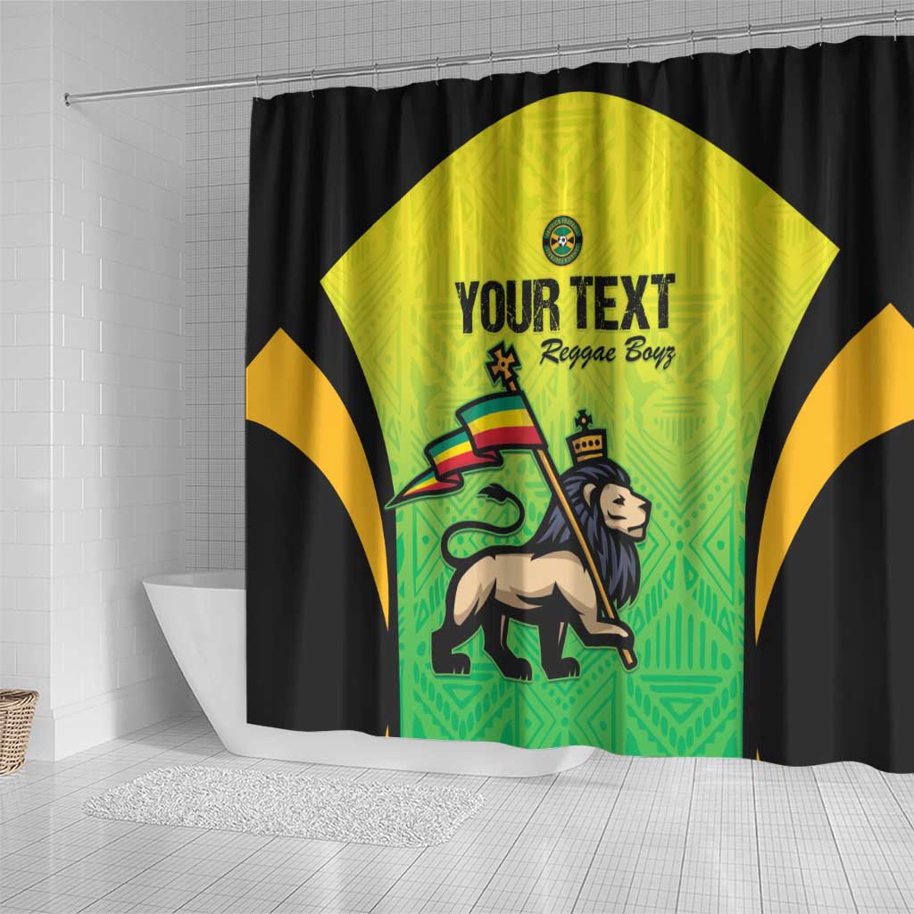 Custom Jamaica Football Shower Curtain Go Champions