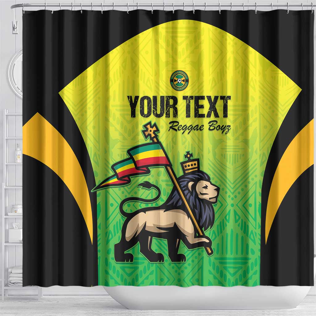 Custom Jamaica Football Shower Curtain Go Champions