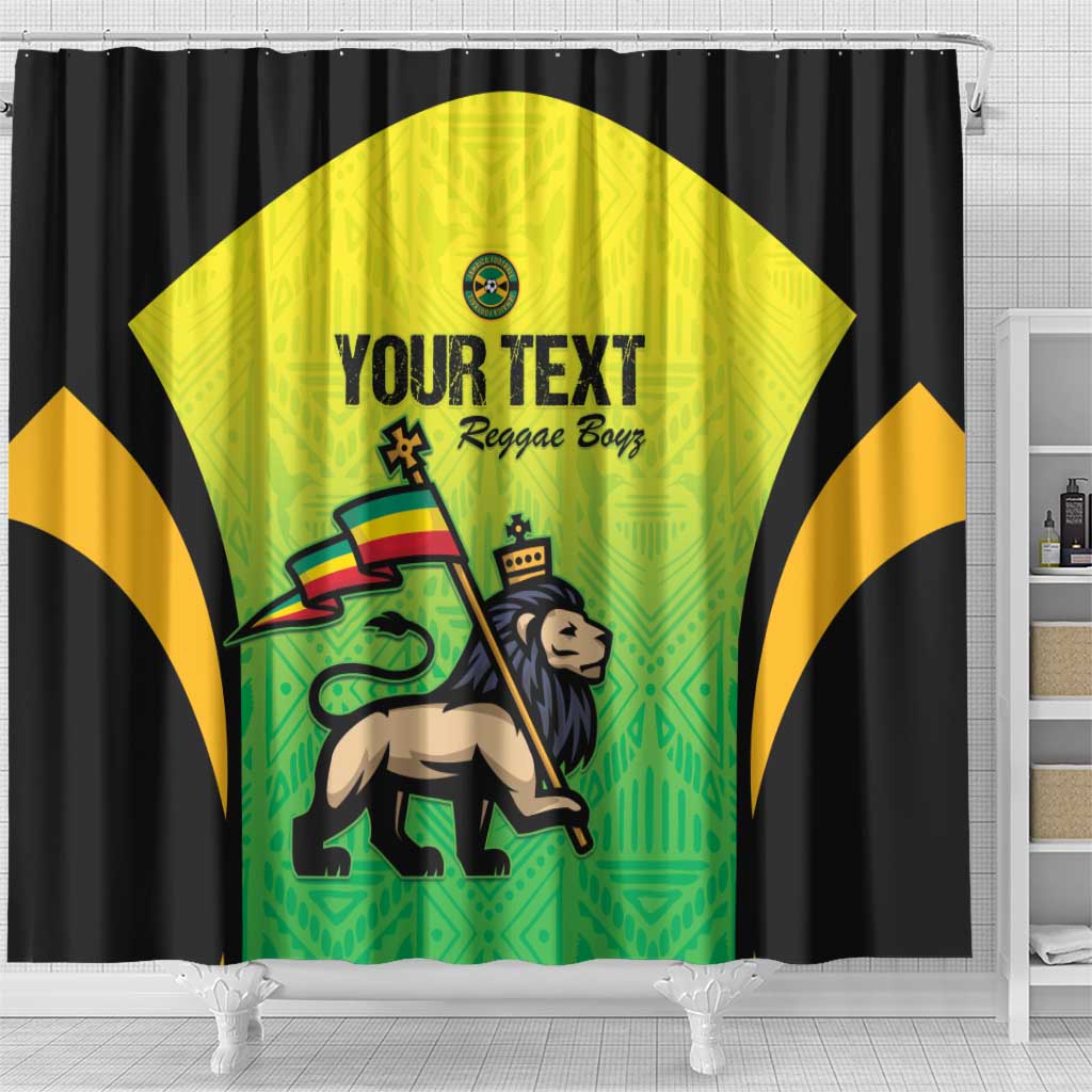 Custom Jamaica Football Shower Curtain Go Champions