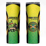 Custom Jamaica Football Skinny Tumbler Go Champions