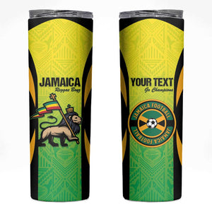 Custom Jamaica Football Skinny Tumbler Go Champions