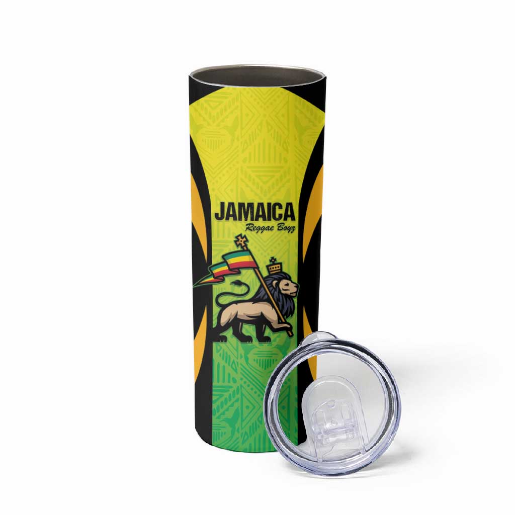 Custom Jamaica Football Skinny Tumbler Go Champions