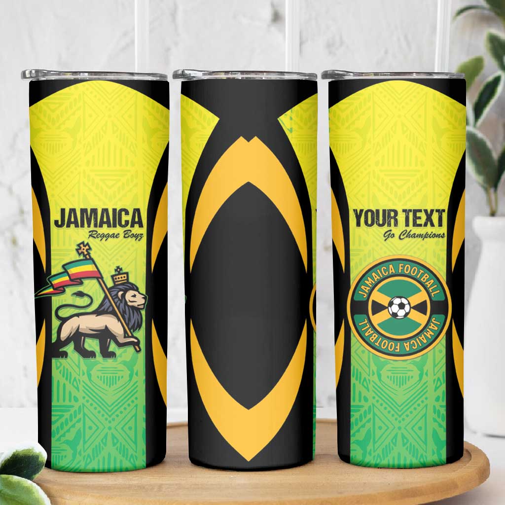 Custom Jamaica Football Skinny Tumbler Go Champions