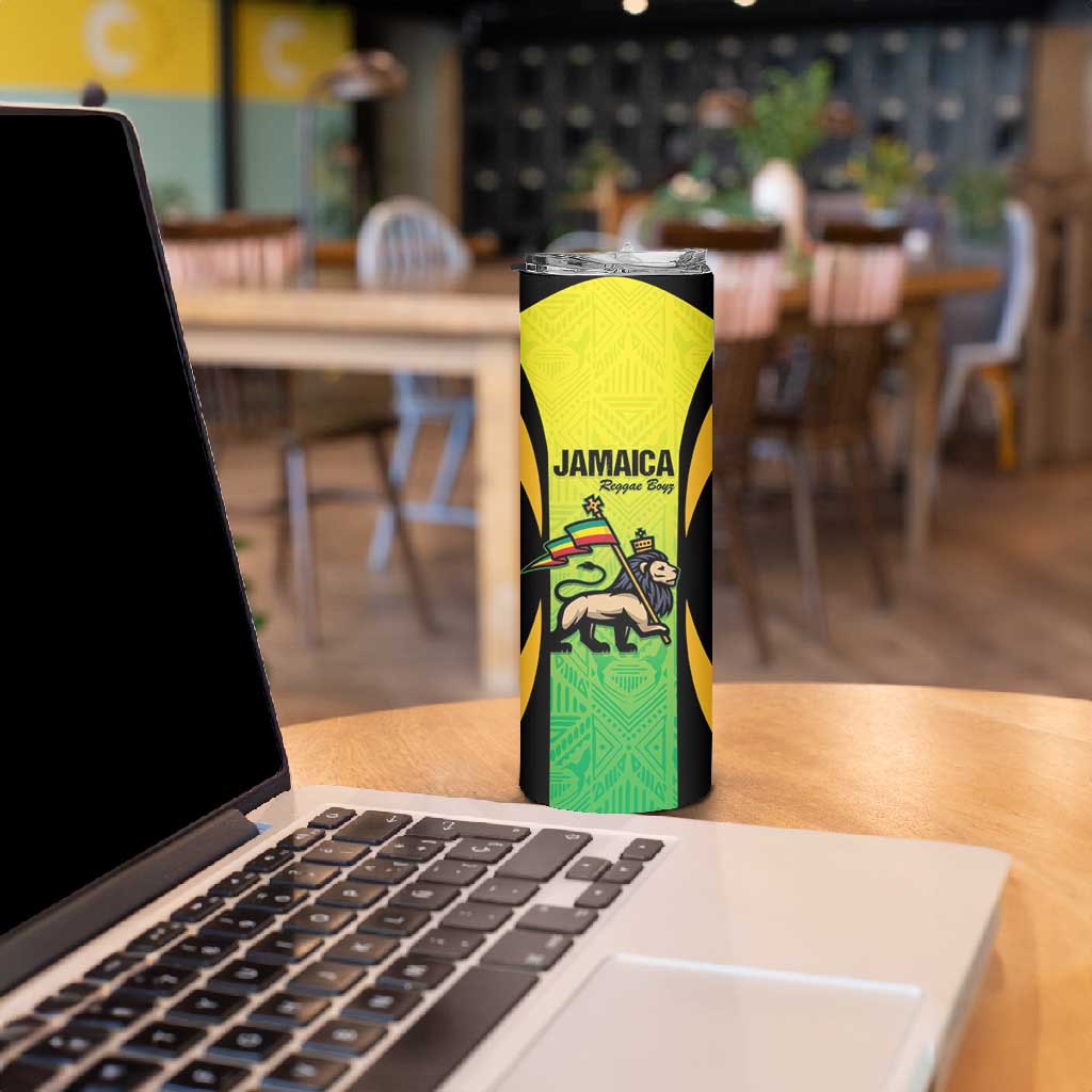 Custom Jamaica Football Skinny Tumbler Go Champions