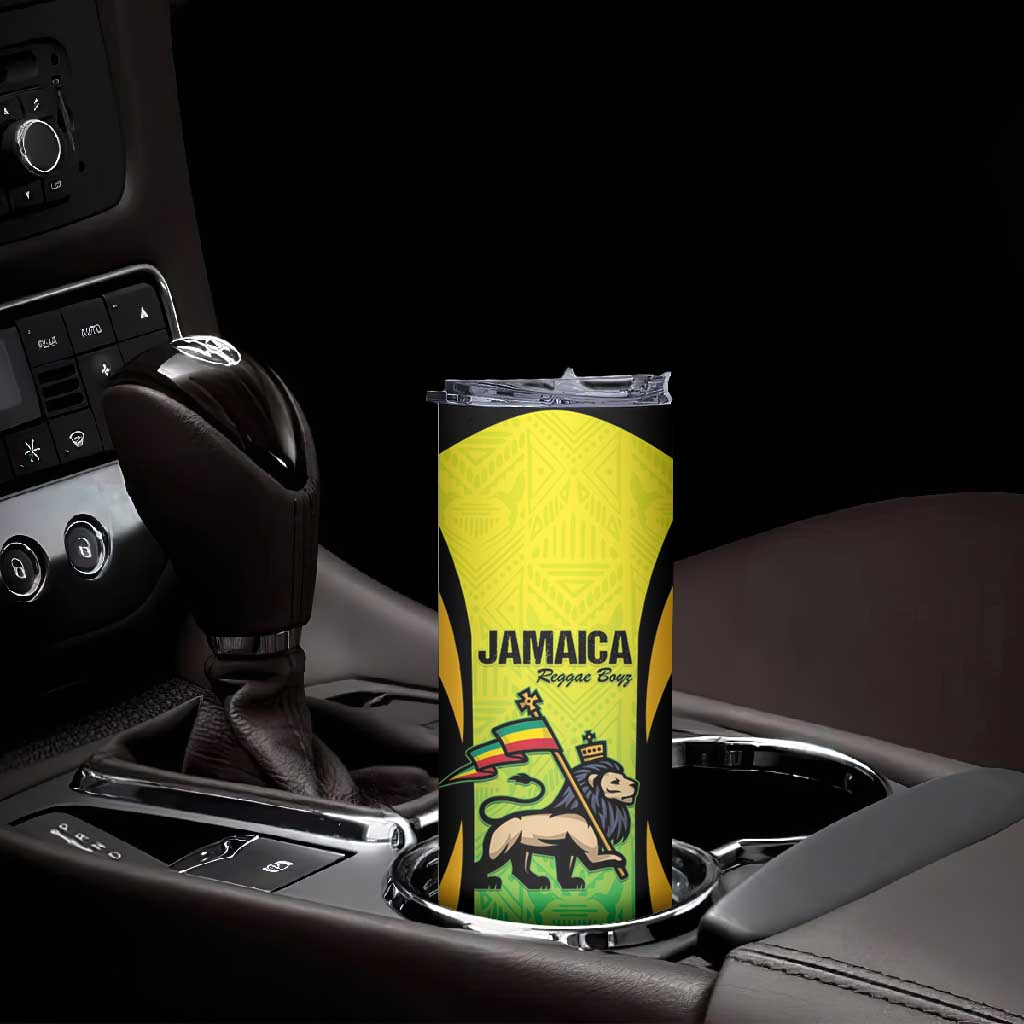 Custom Jamaica Football Skinny Tumbler Go Champions