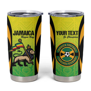 Custom Jamaica Football Tumbler Cup Go Champions