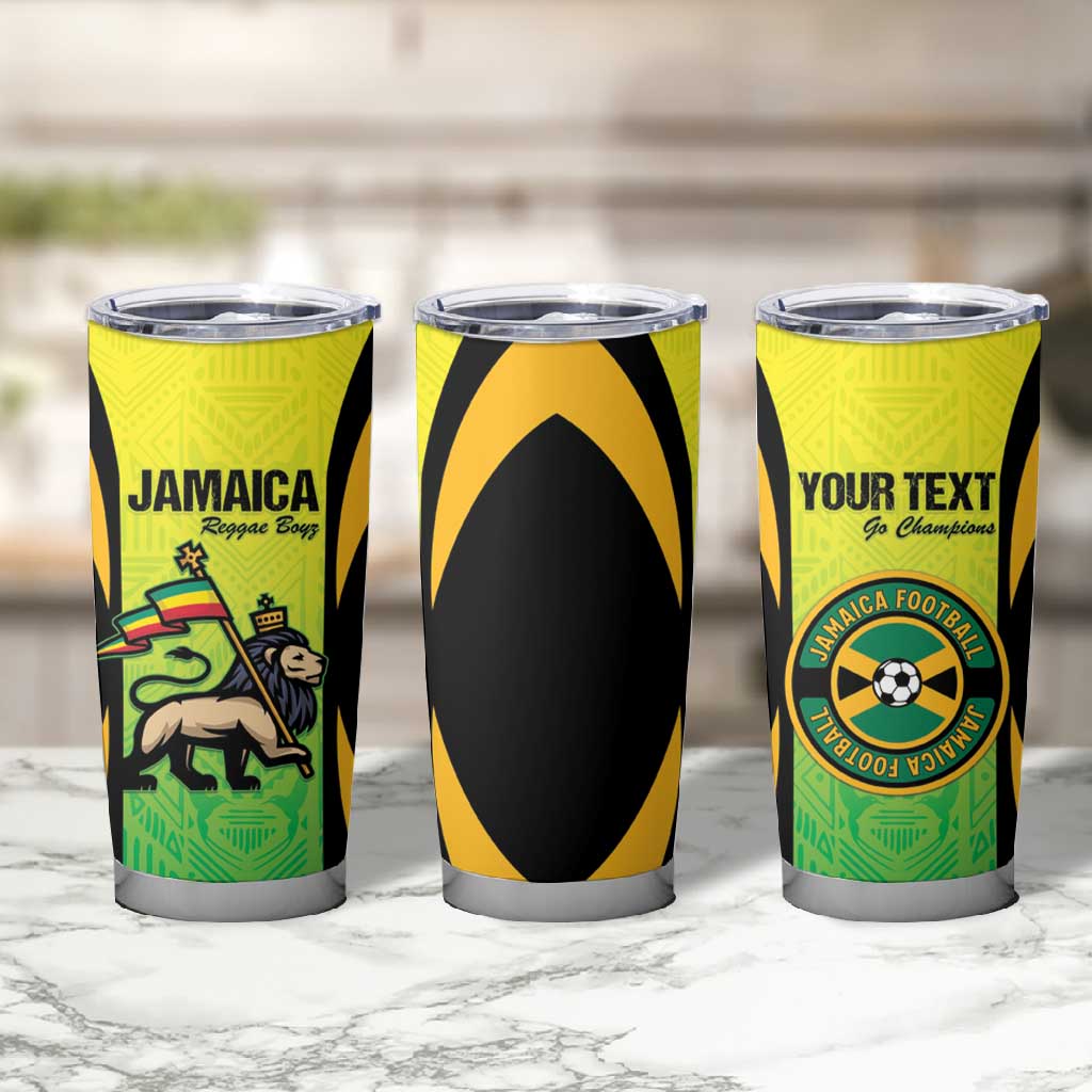 Custom Jamaica Football Tumbler Cup Go Champions