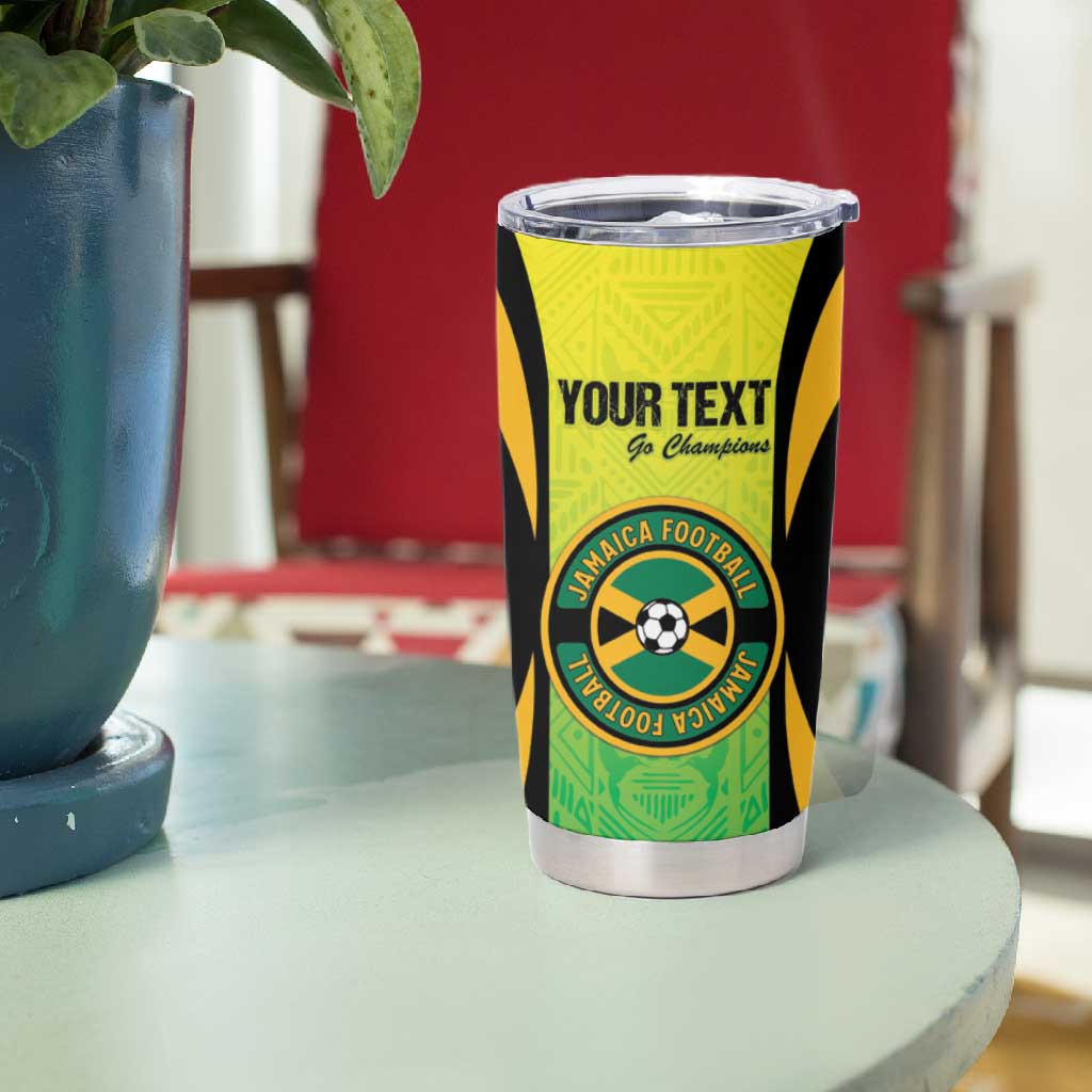 Custom Jamaica Football Tumbler Cup Go Champions