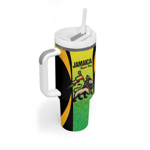 Custom Jamaica Football Tumbler With Handle Go Champions