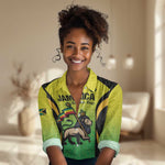 Custom Jamaica Football Women Casual Shirt Go Champions