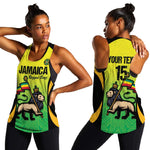 Custom Jamaica Football Women Racerback Tank Go Champions