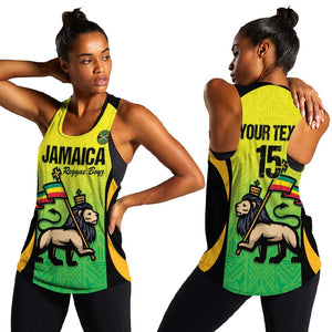 Custom Jamaica Football Women Racerback Tank Go Champions