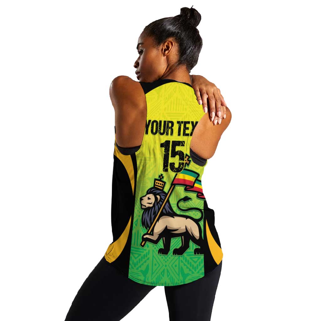 Custom Jamaica Football Women Racerback Tank Go Champions