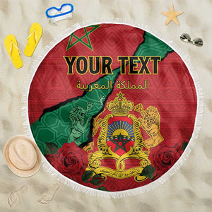 Personalised Morocco Beach Blanket Coat Of Arms - Islamic Mix African Patterns