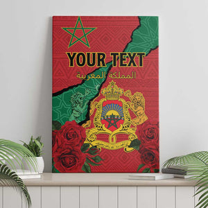 Personalised Morocco Canvas Wall Art Coat Of Arms - Islamic Mix African Patterns